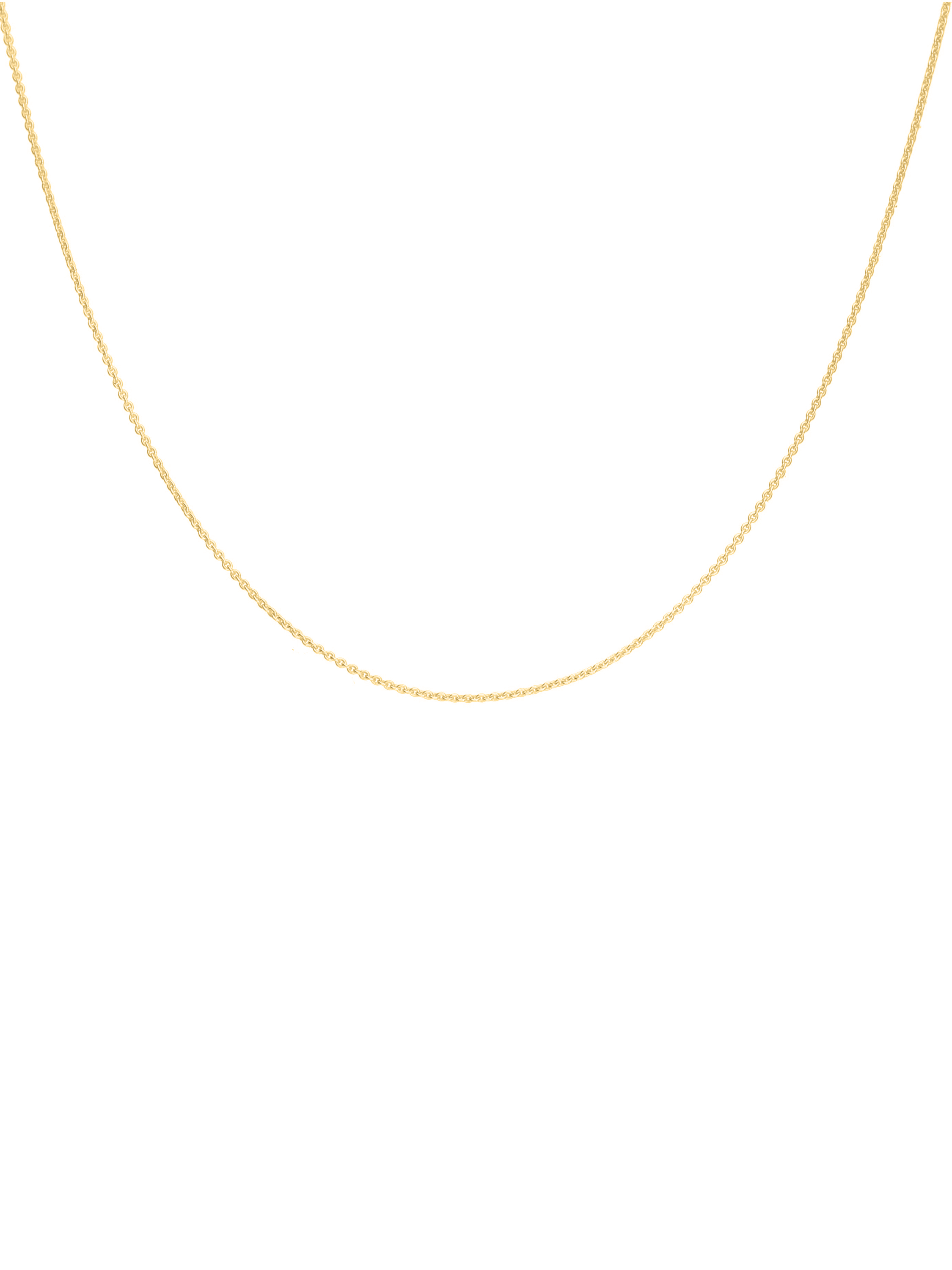 Halskette aus echtem Gelbgold (Flachpanzer) - Anker Lite | Detailansicht