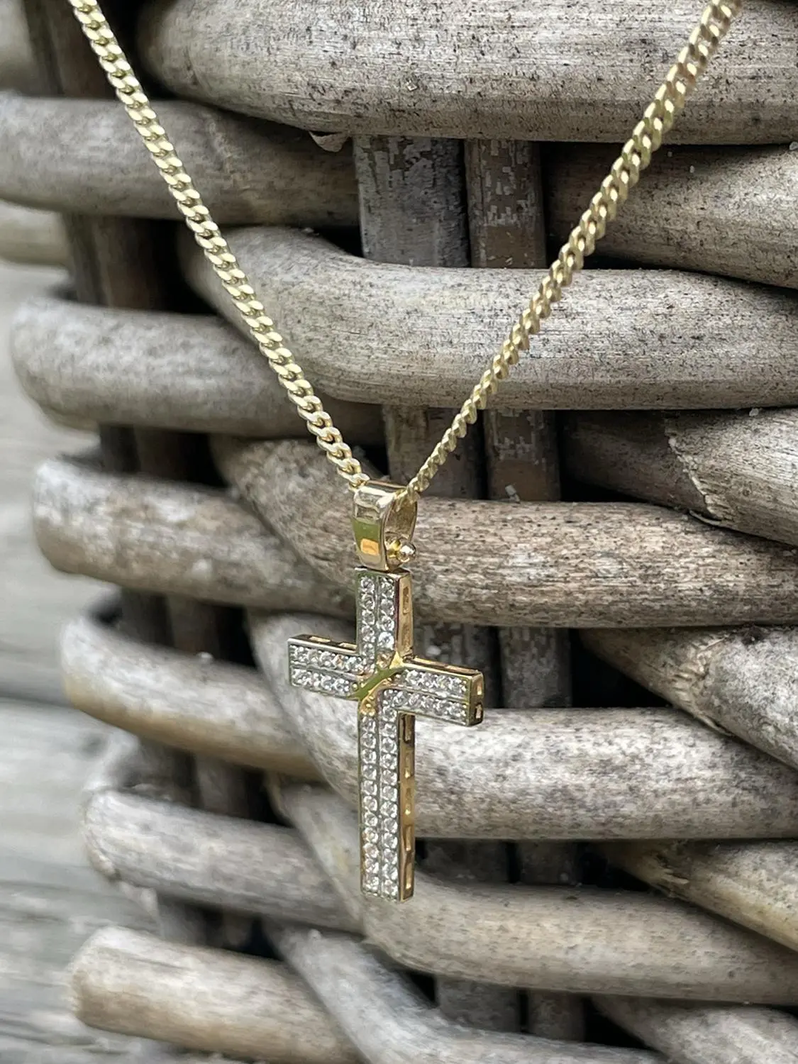 Ateca | Anhänger aus echtem Gelbgold mit Zirkonia | Ansicht 4