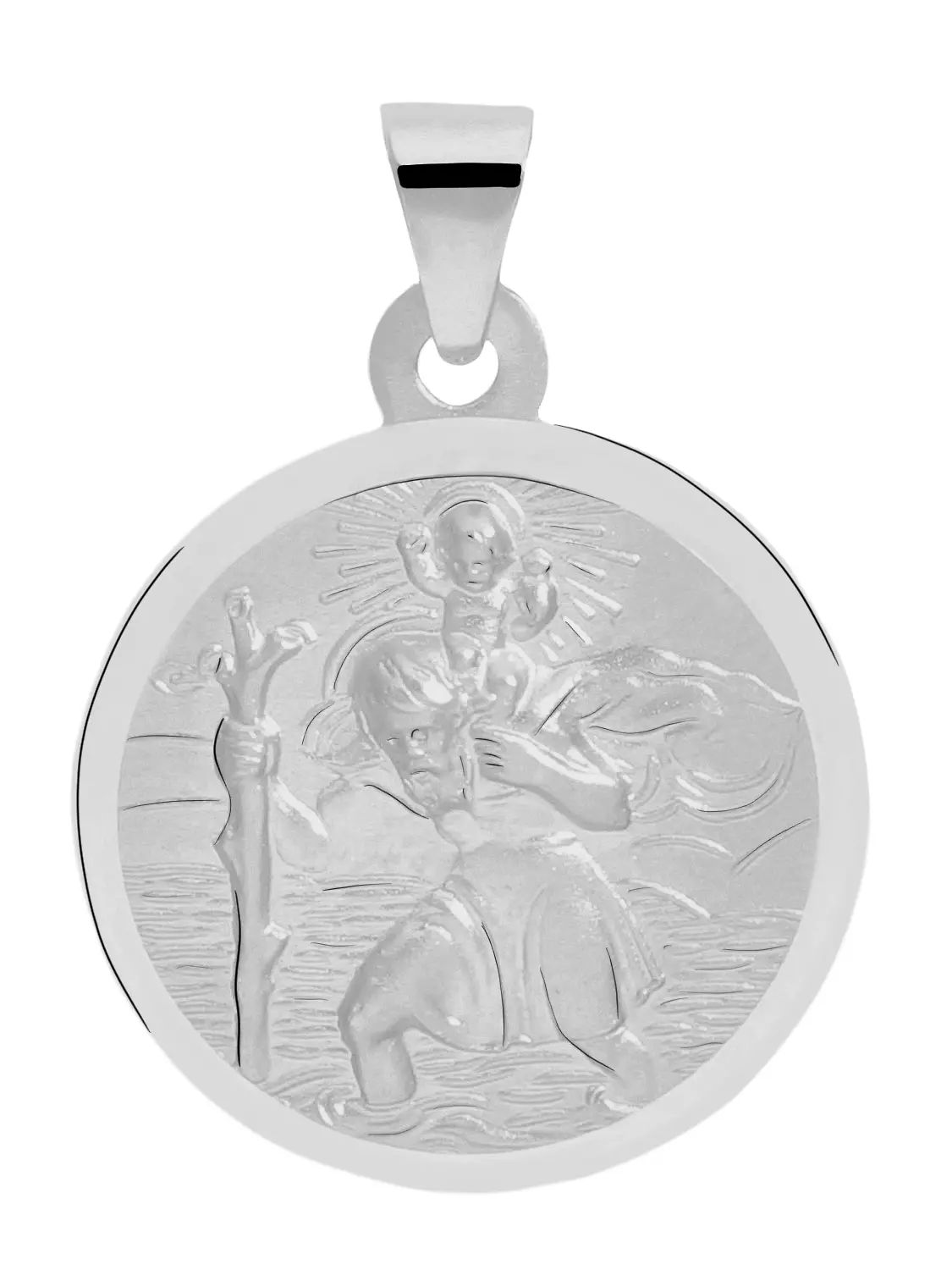 Anhänger aus echtem Sterlingsilber - Heiliger Christopherus | Produktansicht