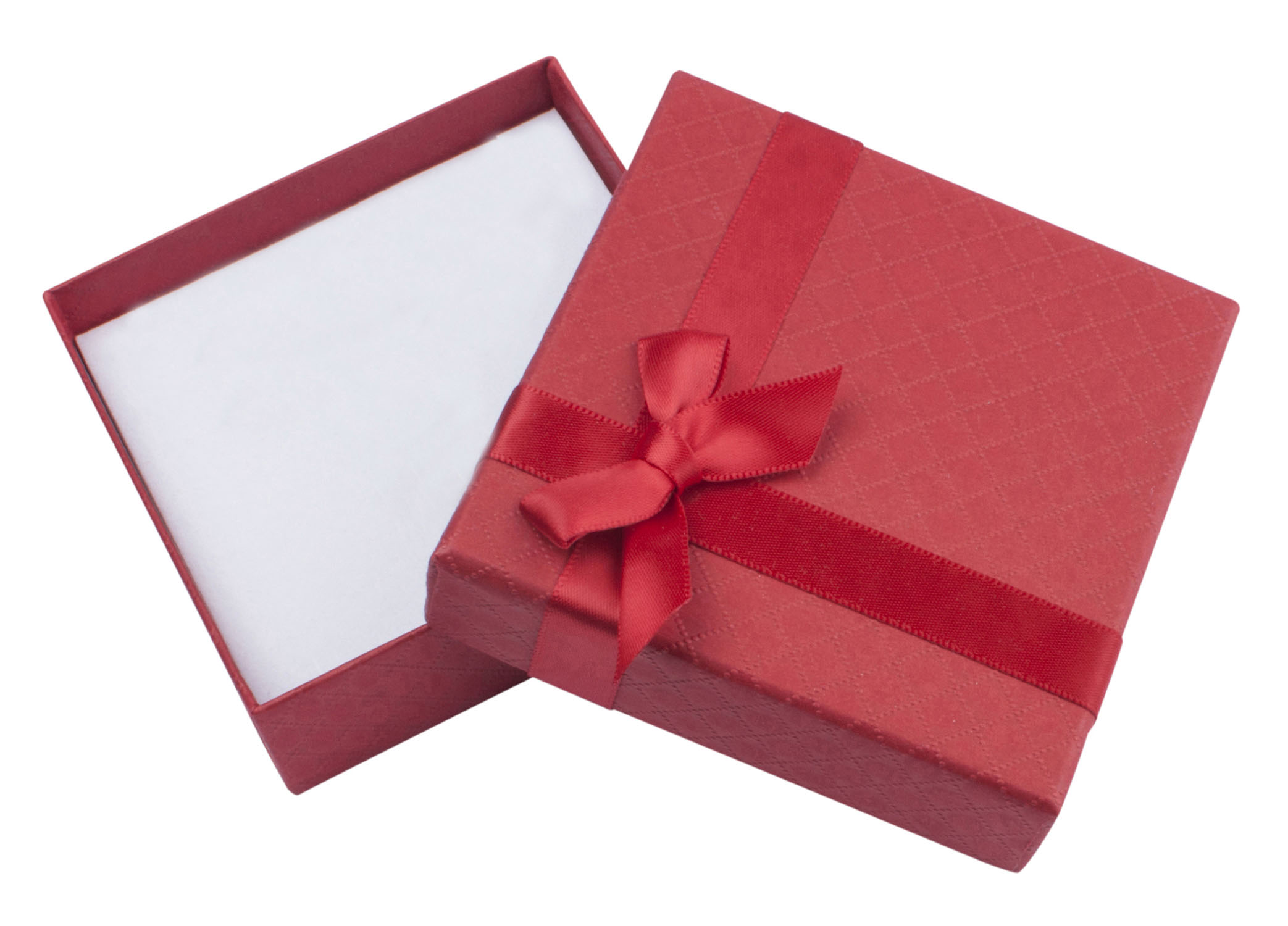 Rote Geschenkschachtel mit schöner Satinschleife und Echtheitszertifikat | Verpackung
