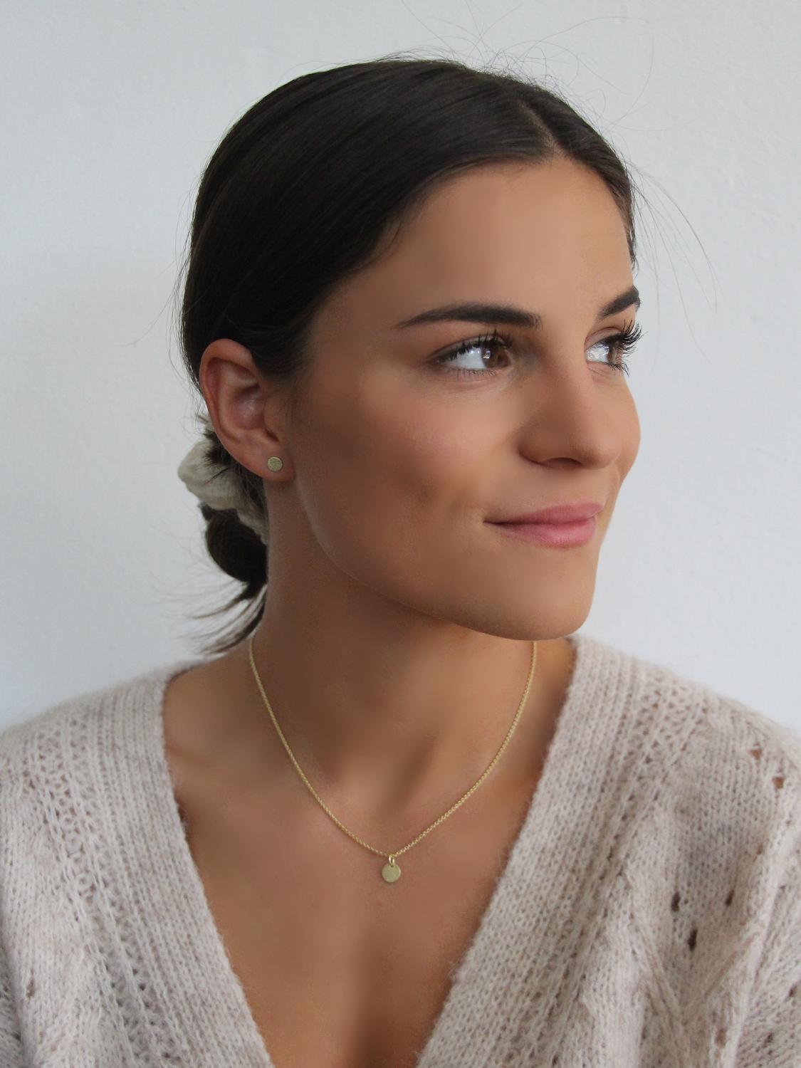 Justina - Anhänger 375 Gold - Ø 8mm