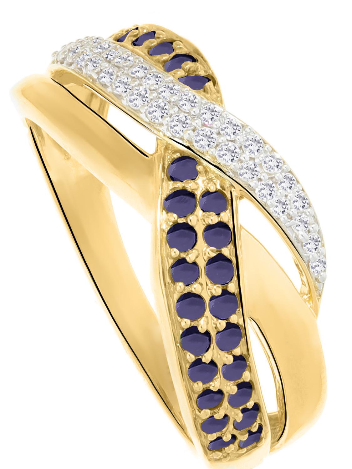 Jacotte | Ring aus echtem Gelbgold - Saphir | Ansicht 1