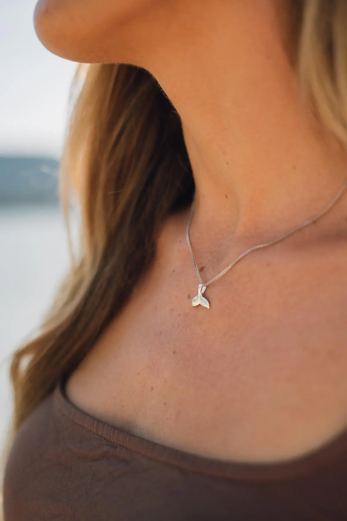 Whale - Damen & Mädchen Wal-Flosse Anhänger 925 Sterlingsilber Whale - Damen & Mädchen Wal-Flosse Anhänger 925 Sterlingsilber