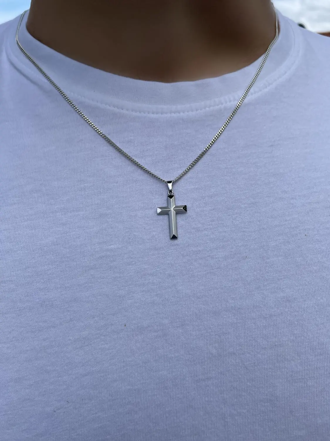 Nizza | Anhänger aus echtem Weißgold oder Sterlingsilber | Ansicht 3