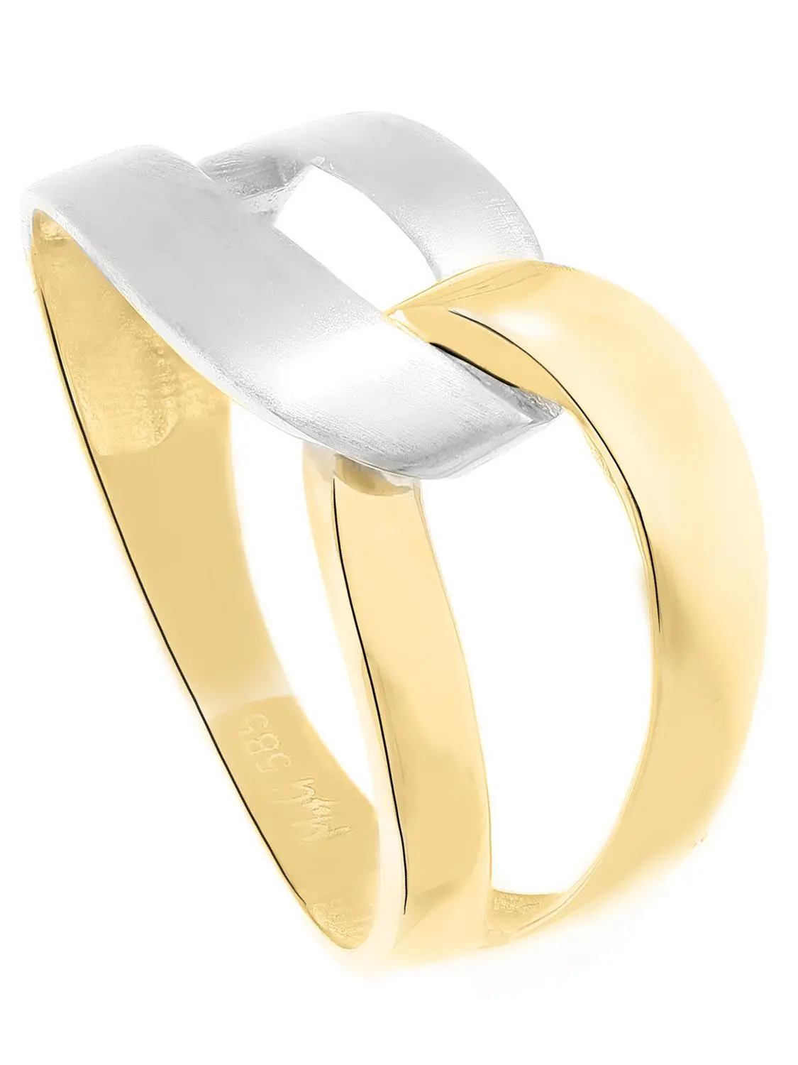 Illos | Ring aus echtem Gelbgold & Weißgold | Ansicht 1