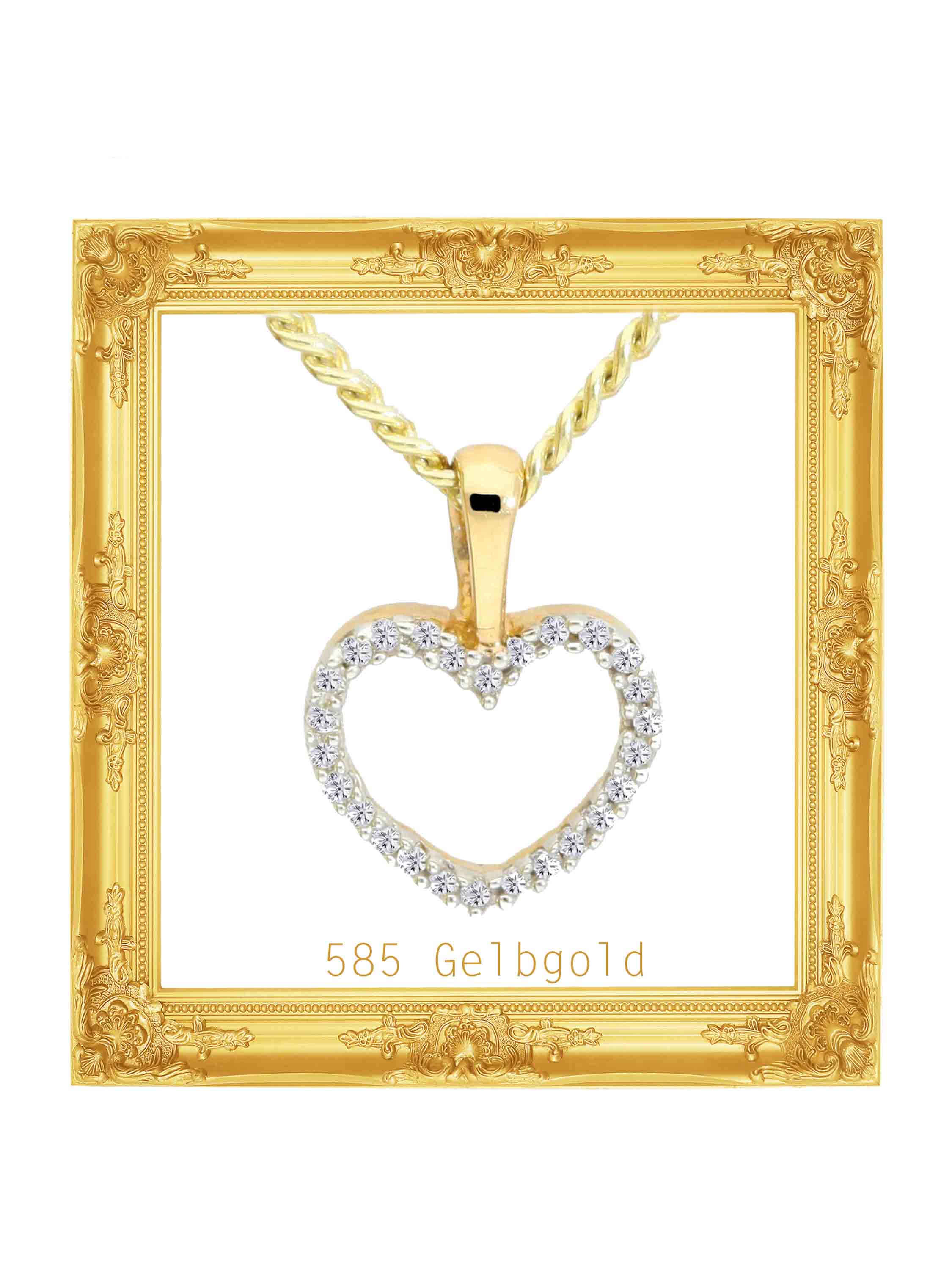 Desire - Diamant Herzanhänger 585 Gelbgold - 0,07ct.