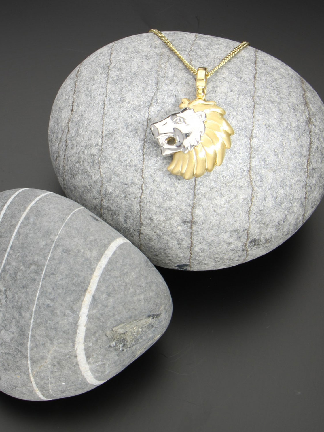 Kettenanhänger Herren Gold 750 ohne Stein LÖWE | Wild Lion