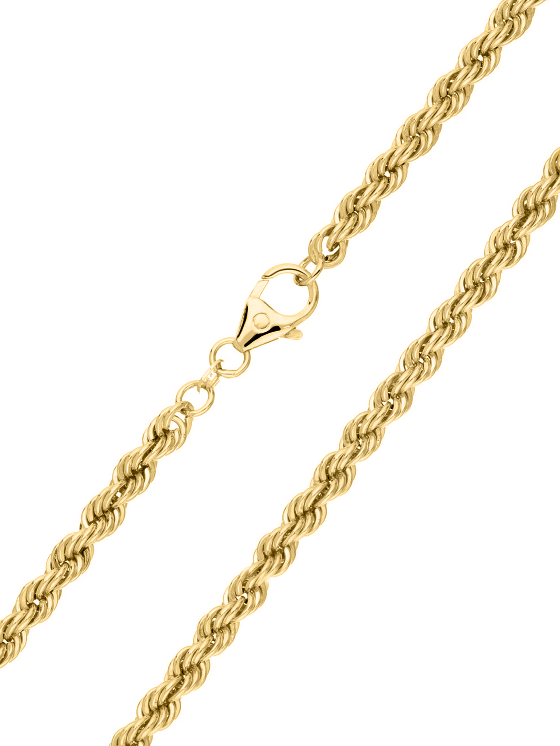 Halskette aus echtem Gelbgold (Kordelkete) - Lavflame | Produktansicht