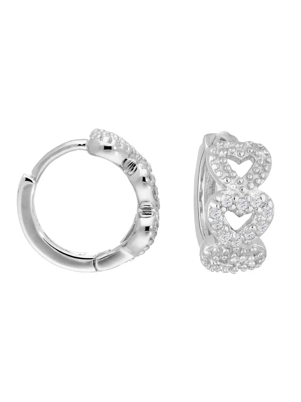 Saonara | Creolen aus echtem Sterlingsilber mit Zirkonia | Ansicht 6