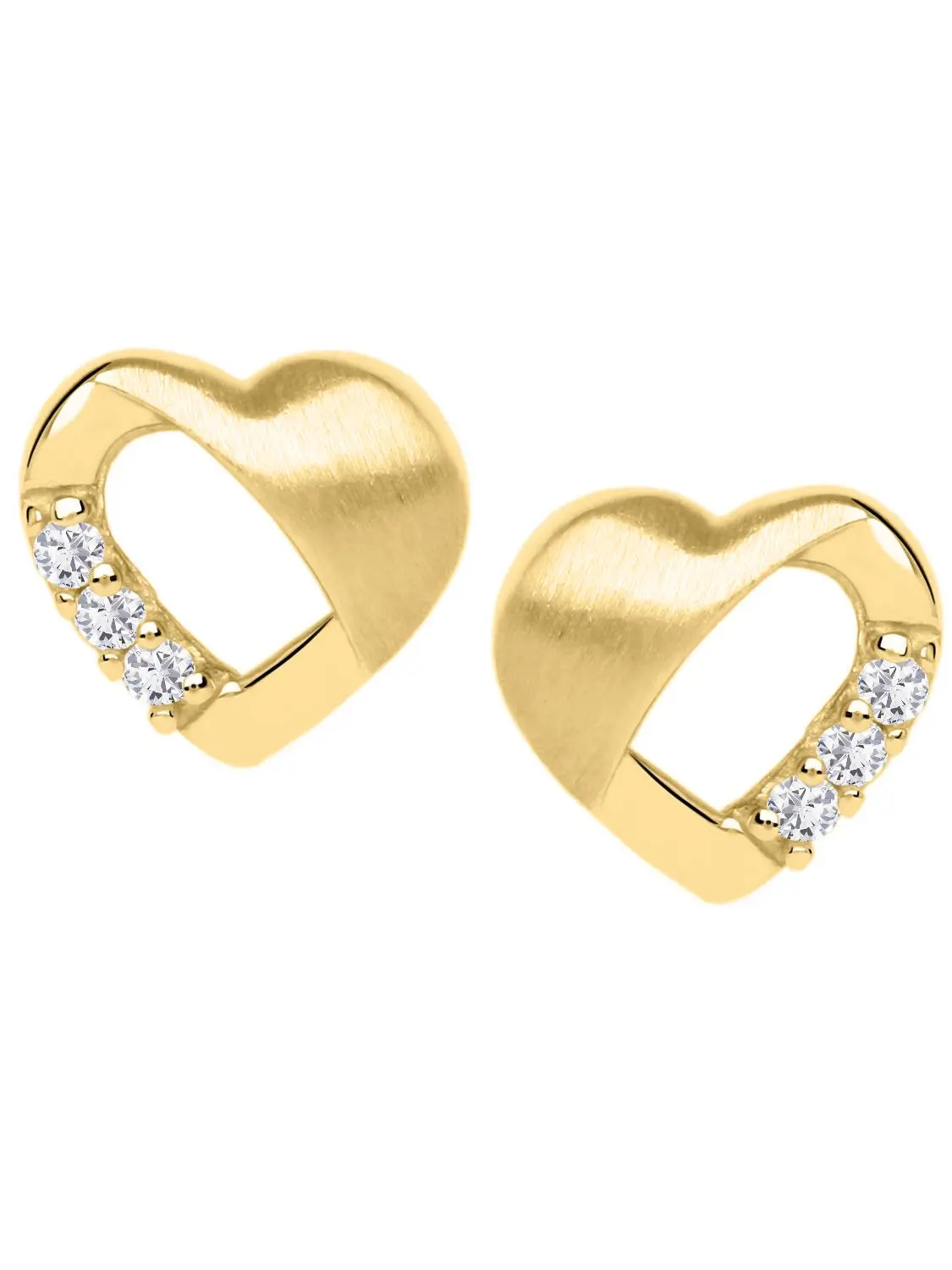 Sweet Valentine | Ohrringe aus echtem Gelbgold mit Zirkonia | Ansicht 1 Sweet Valentine | Ohrringe aus echtem Gelbgold mit Zirkonia | Ansicht 1