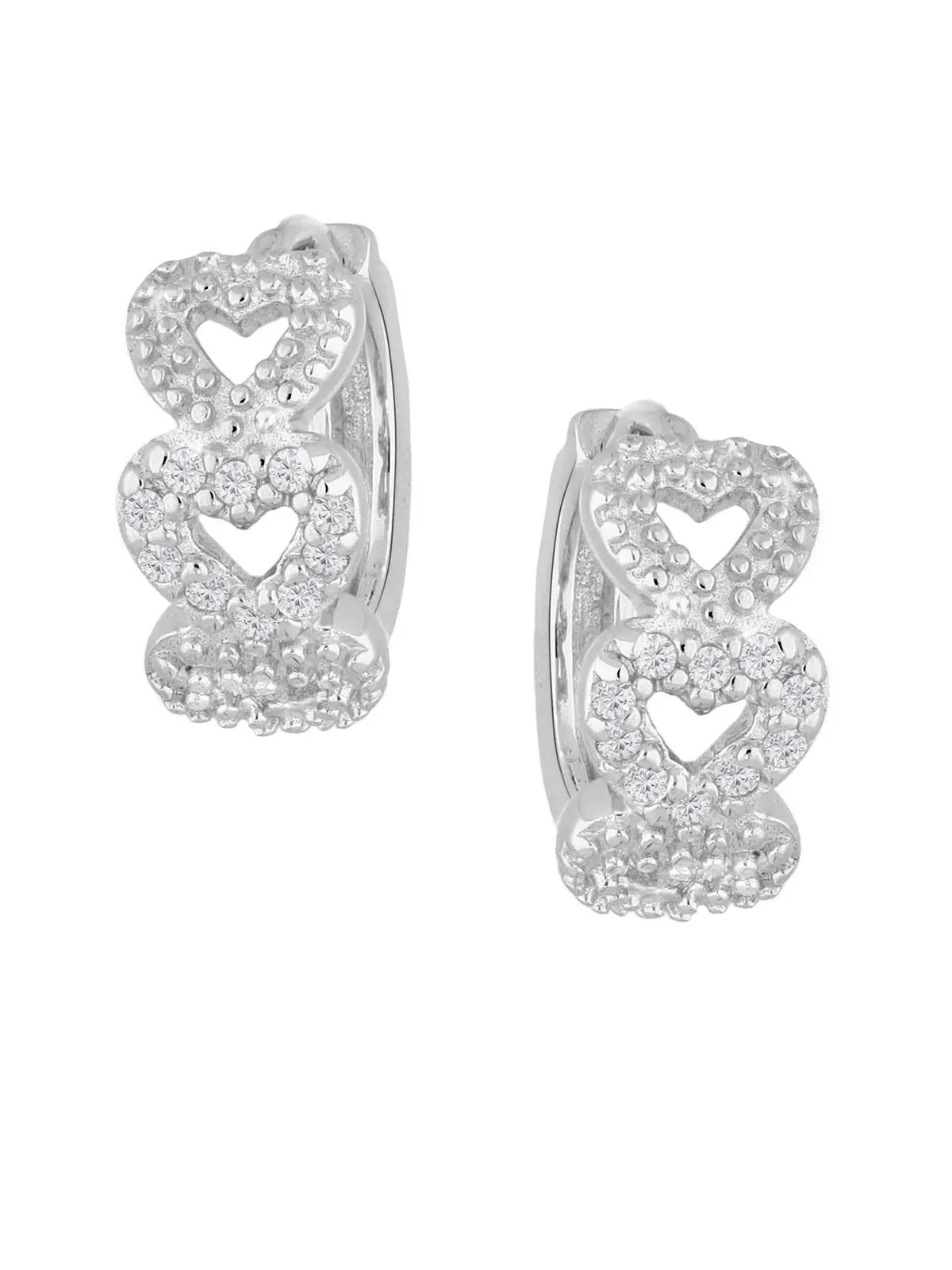 Saonara | Creolen aus echtem Sterlingsilber mit Zirkonia | Ansicht 1 Saonara | Creolen aus echtem Sterlingsilber mit Zirkonia | Ansicht 1