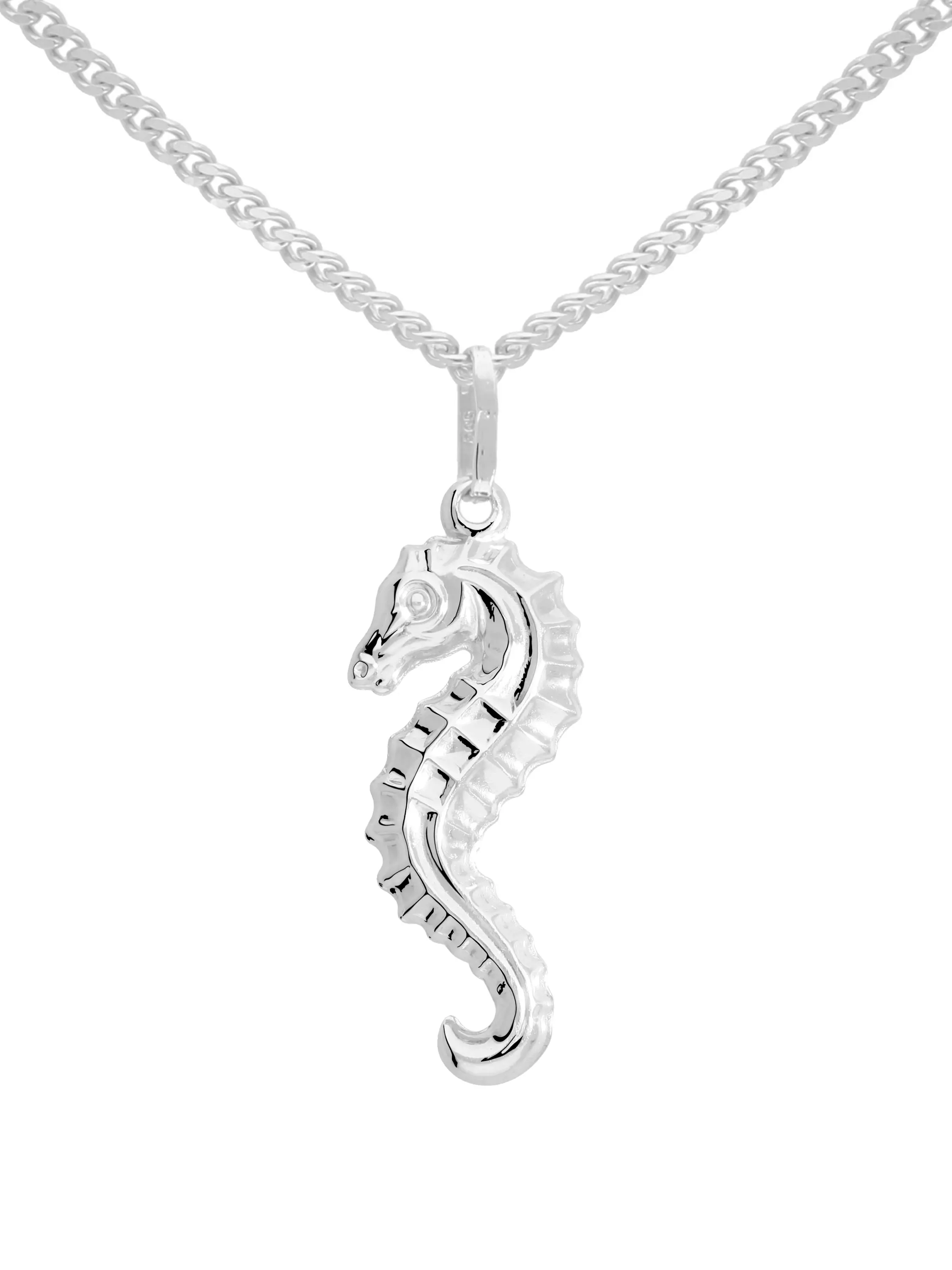 Water Pony - Damen & Mädchen Seepferdchen Kettenanhänger Silber 925 Water Pony - Damen & Mädchen Seepferdchen Kettenanhänger Silber 925