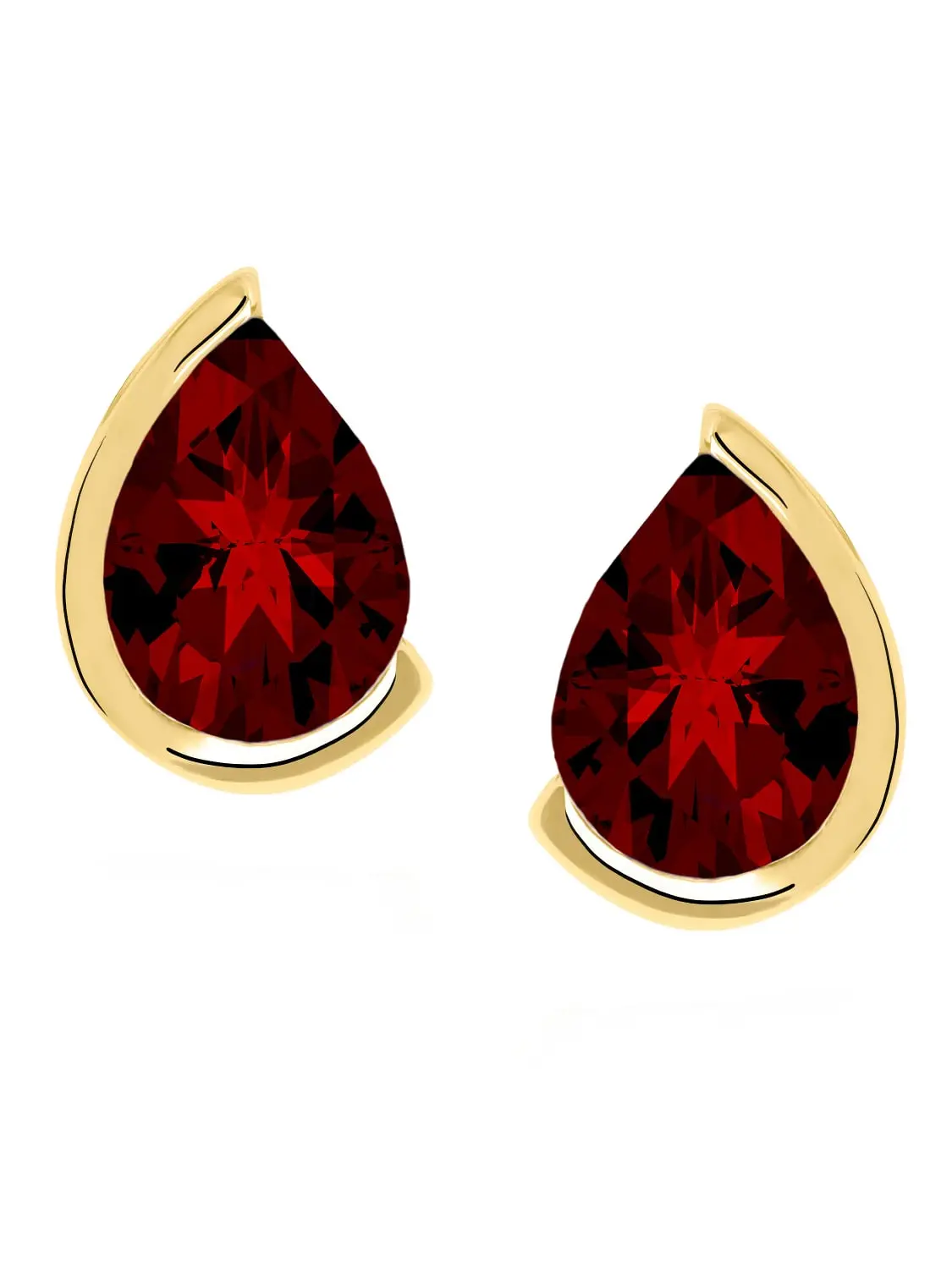 Mary Kay | Ohrstecker aus echtem Gelbgold mit Granat | Ansicht 1 Mary Kay | Ohrstecker aus echtem Gelbgold mit Granat | Ansicht 1