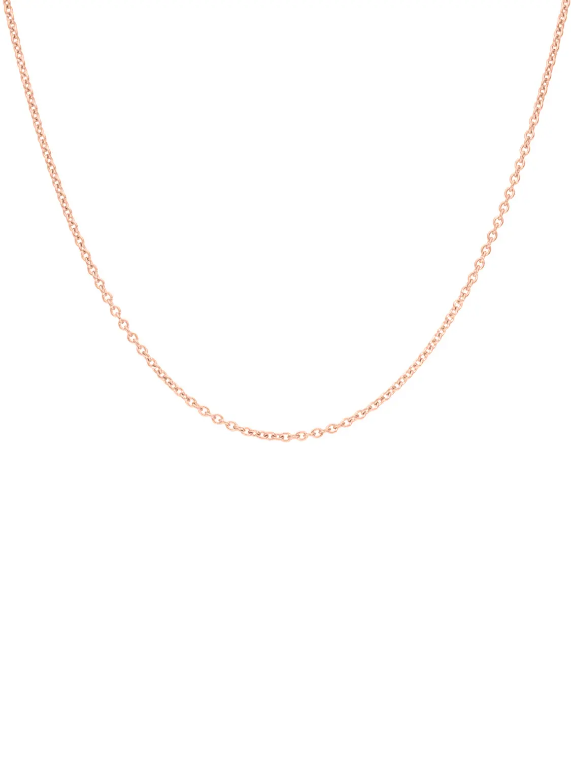 Halskette aus echtem Roségold (Ankerkette) - Kordoubt | Detailansicht
