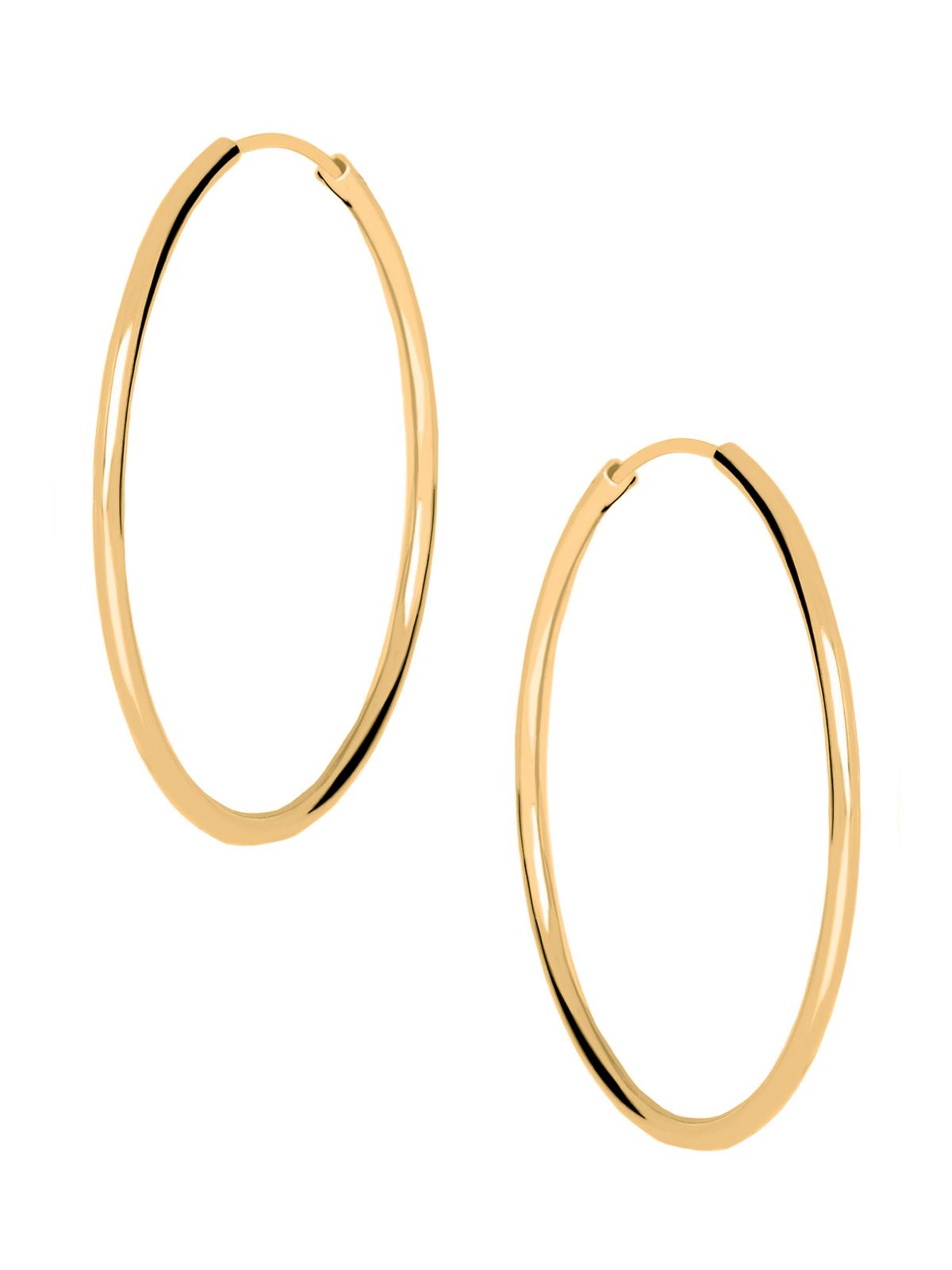 Cherry Kiss | Creolen aus echtem Gelbgold | Ansicht 1