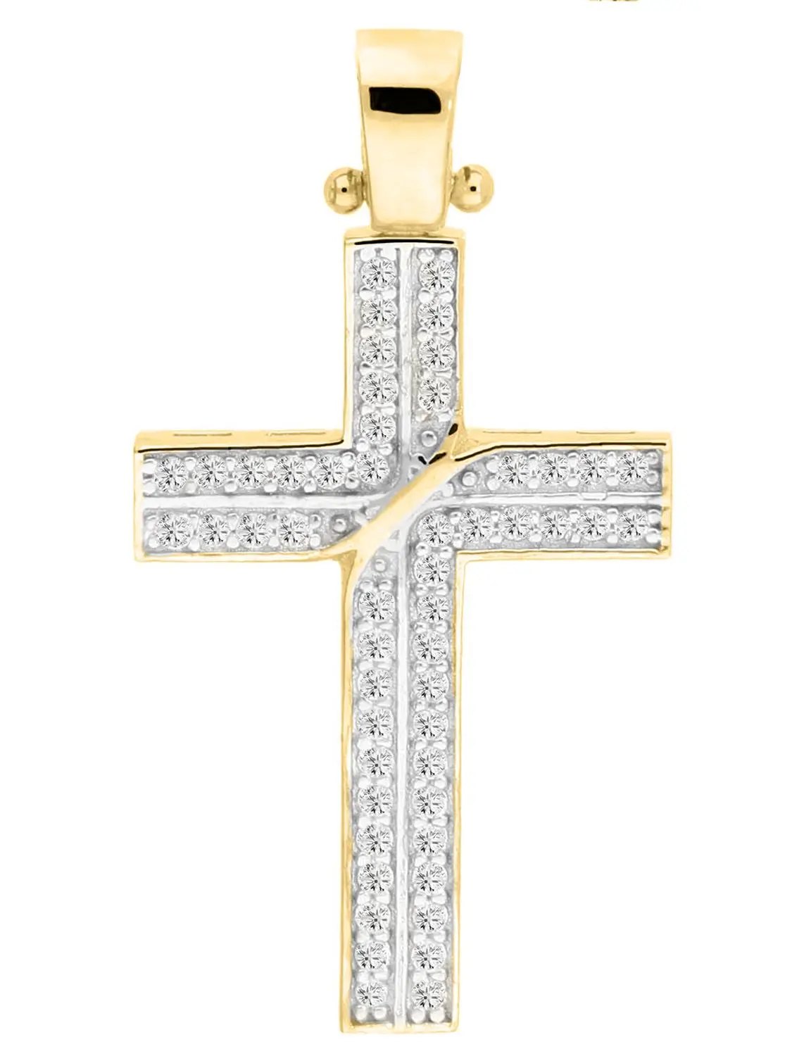 Ateca | Anhänger aus echtem Gelbgold mit Zirkonia | Ansicht 1