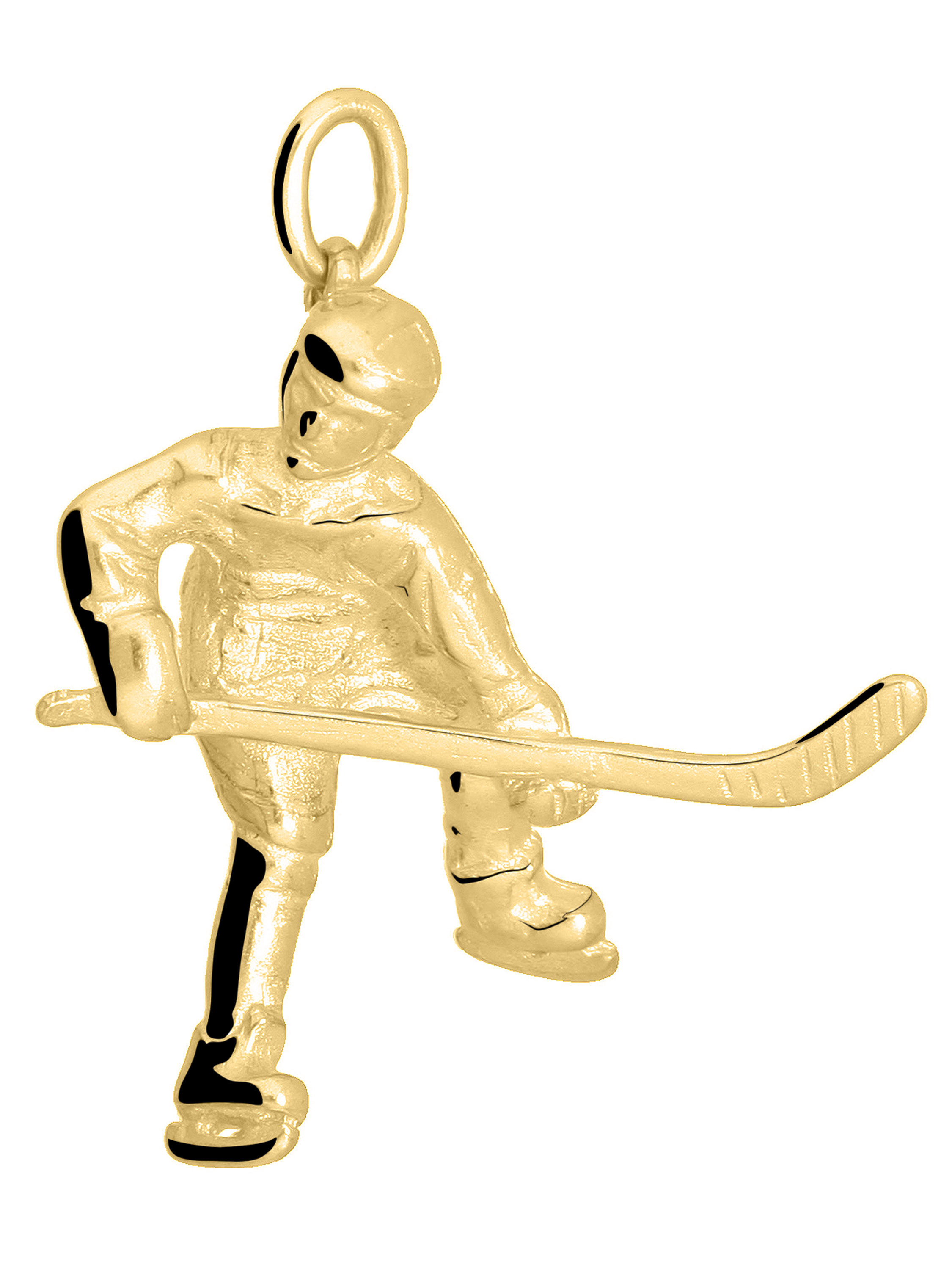 Man on Ice - Eishockey Kettenanhänger 333 Gold