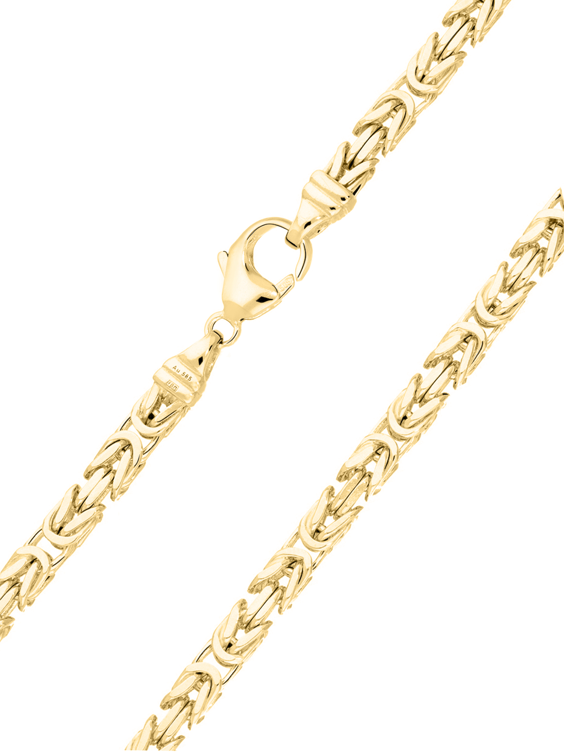 Halskette aus echtem Gelbgold (Königskette) - Mateo44 | Produktansicht