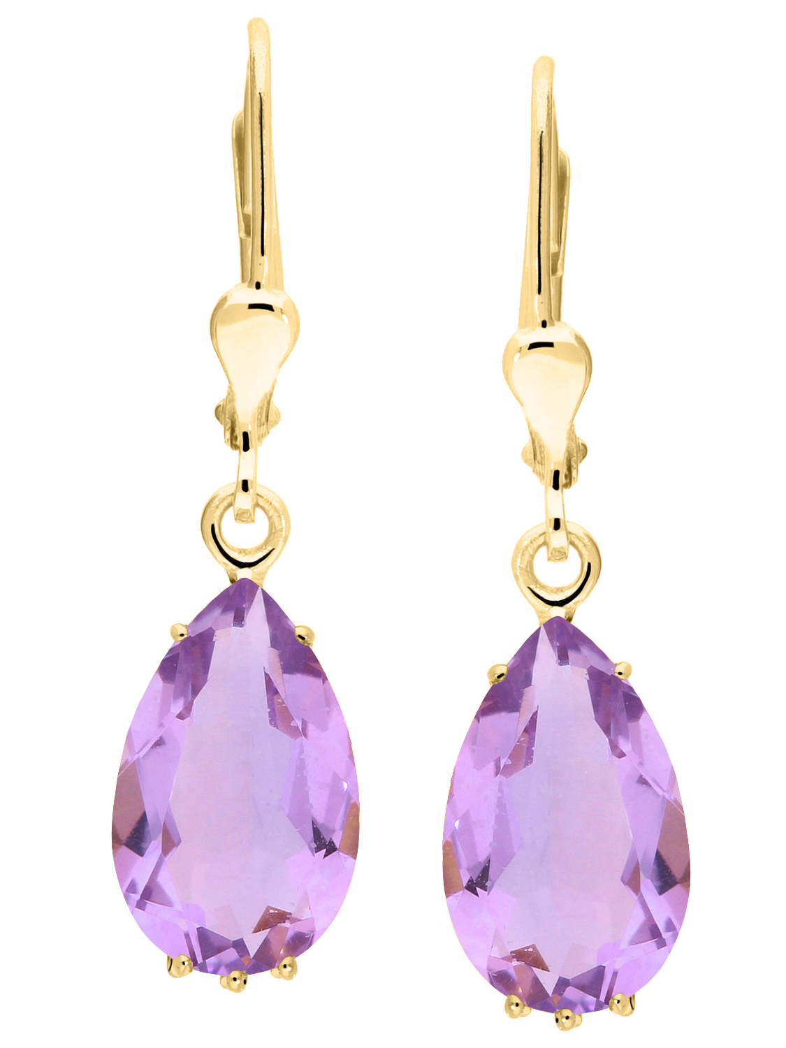 Edelstein-Ohrringe für Damen 585 Gold lila Amethyst kaufen | Ajanta