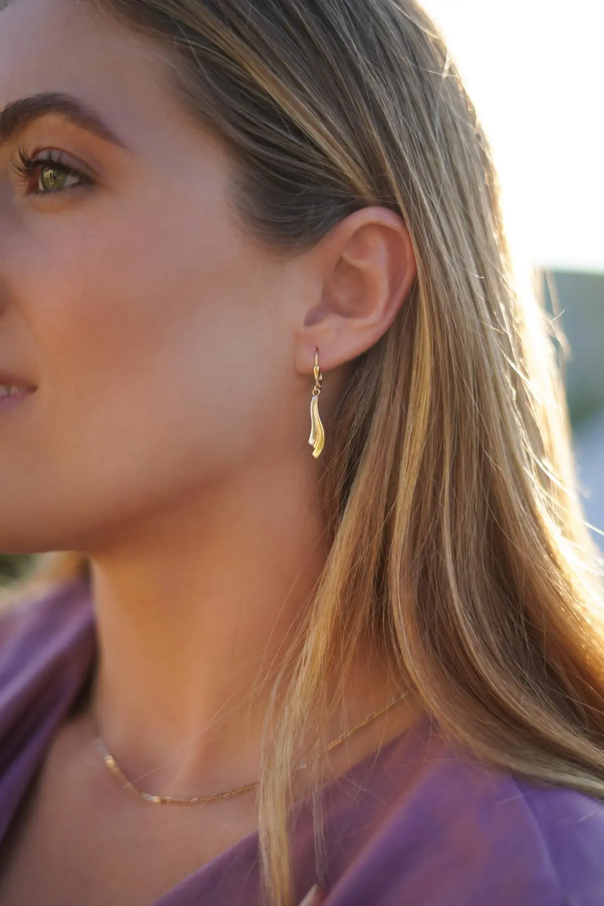 Arrillaga | Ohrringe aus echtem Gelbgold & Weißgold | Ansicht 3