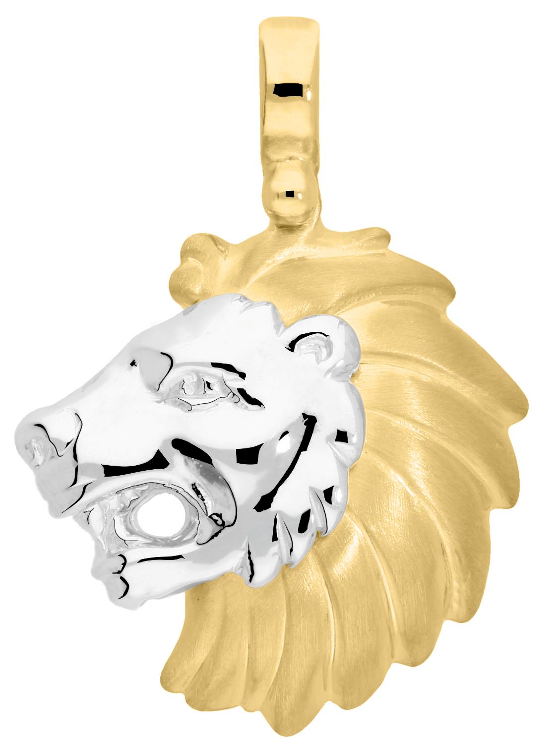 Kettenanhänger Herren Gold 750 ohne Stein LÖWE | Wild Lion