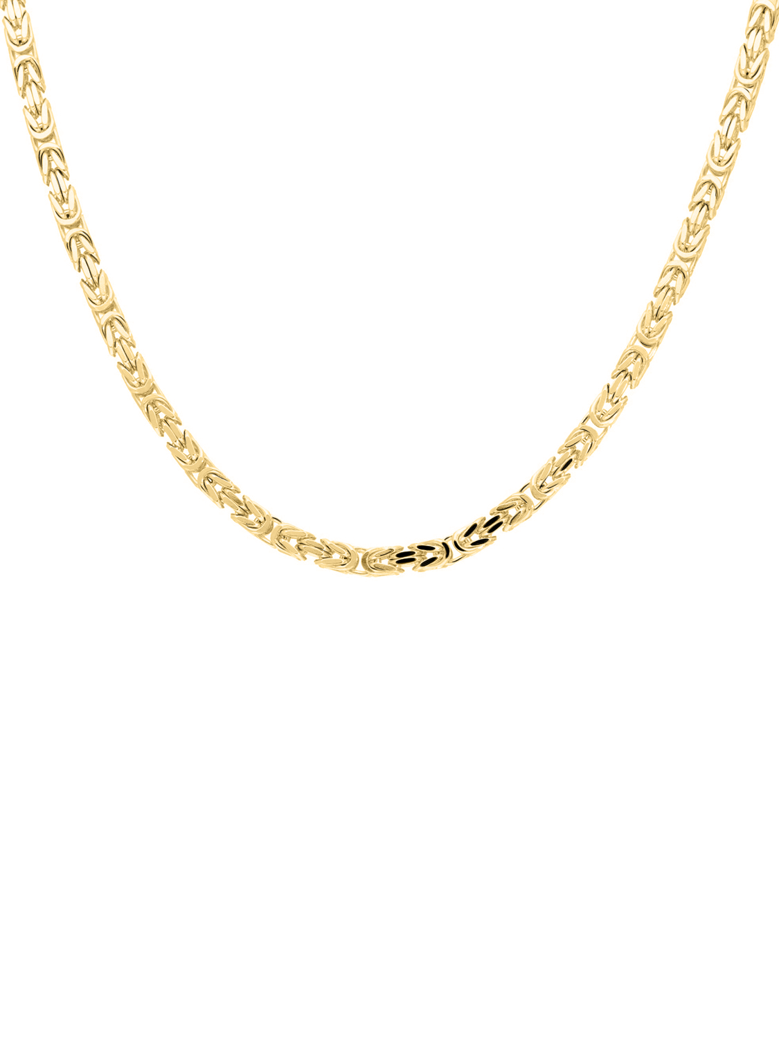 Halskette aus echtem Gelbgold (Köngiskette) - Mateo30 | Detailansicht